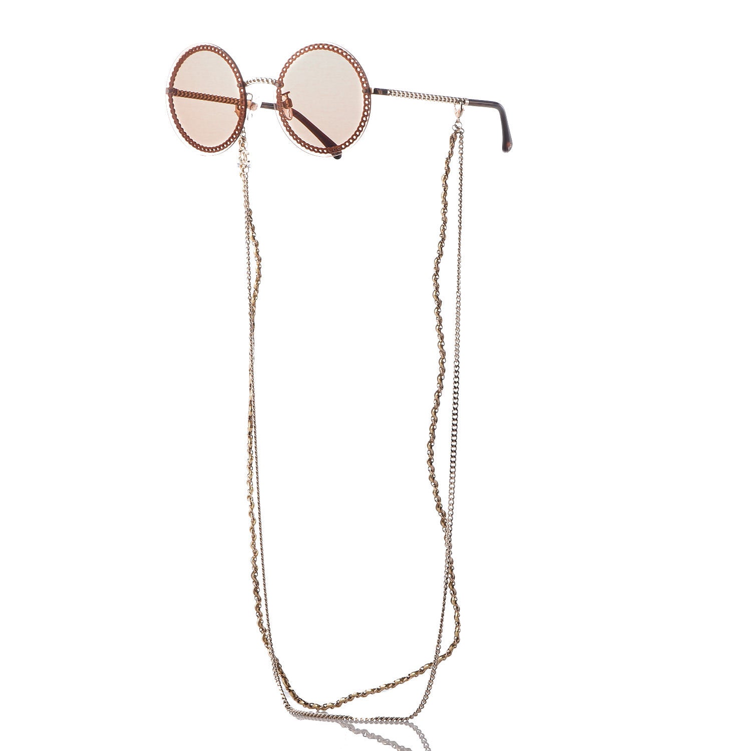 Chanel Chain Round Sunglasses 4245 Light Brown 1 of 7