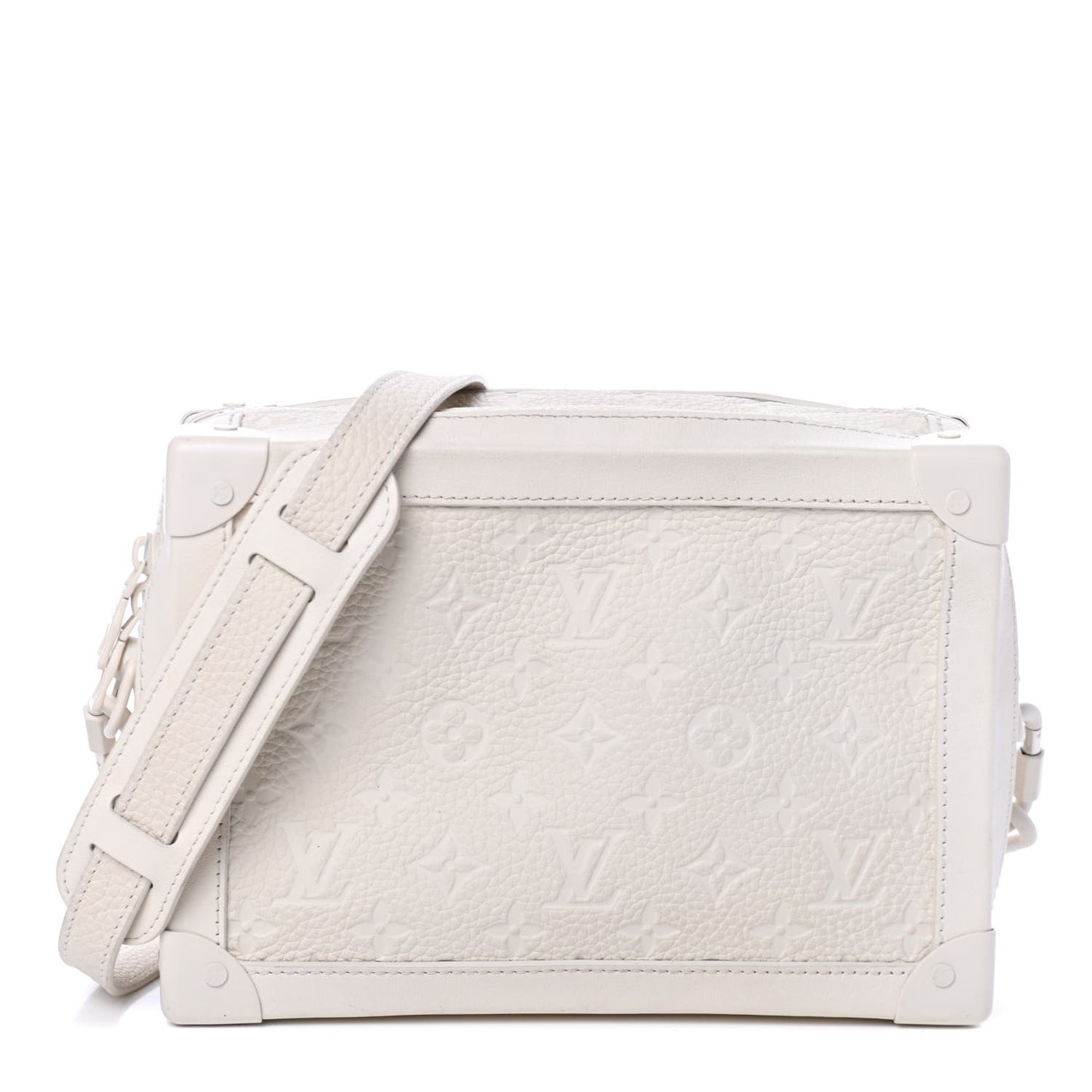 Taurillon Monogram Solar Ray Soft Trunk Powder White
