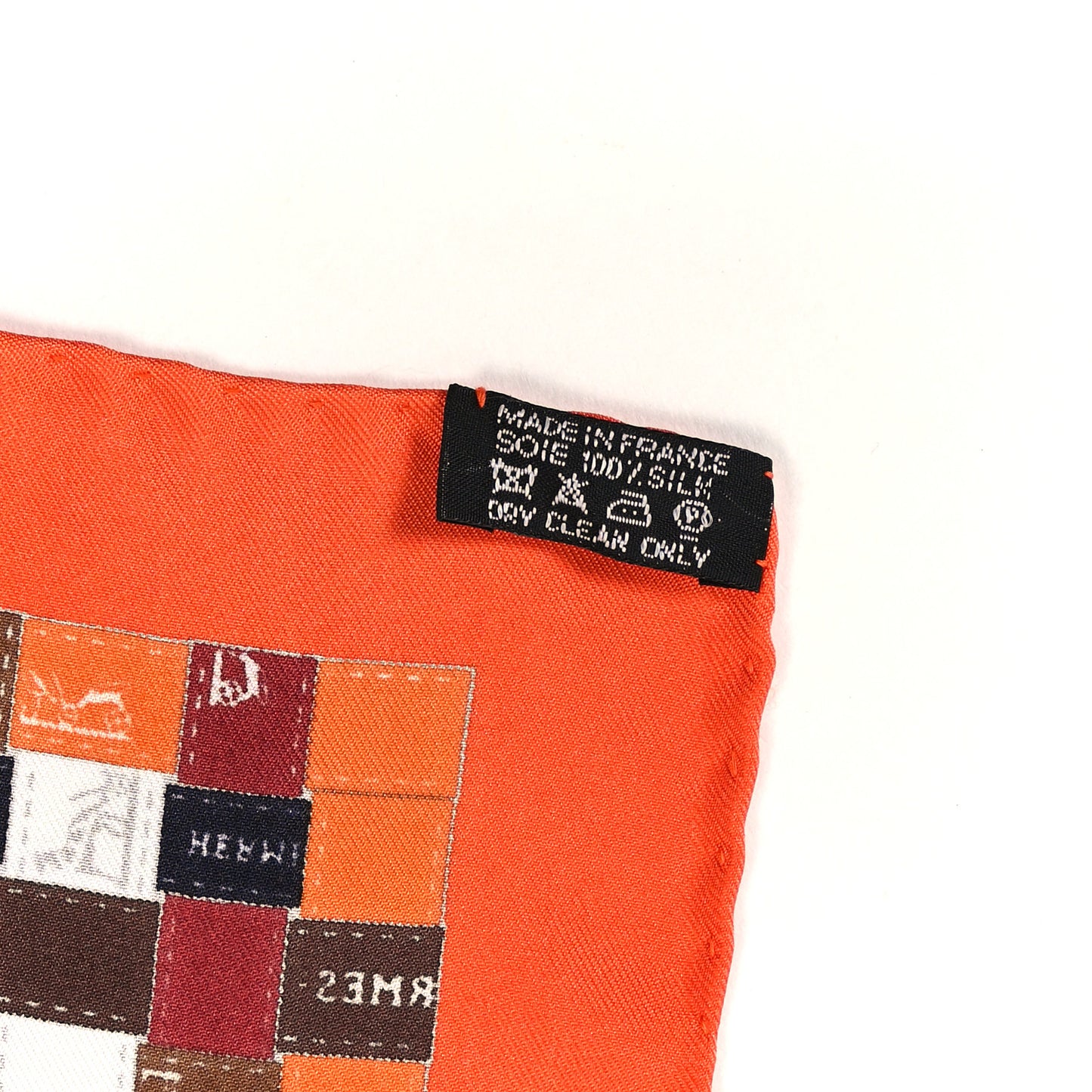 Silk Bolduc Au Carre Scarf 90 Orange