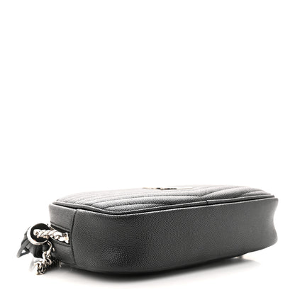 Saint Laurent Grain De Poudre Matelasse Monogram Mini Lou Camera Bag Black 4 of 10