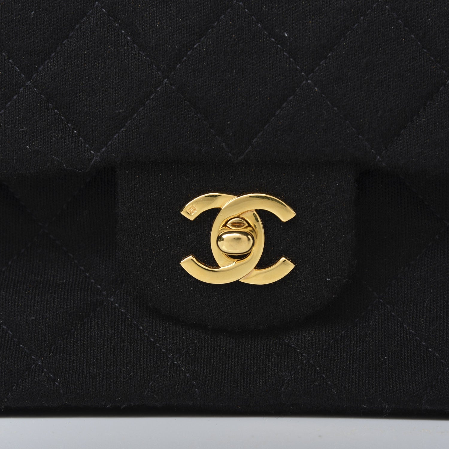 Chanel Jersey Quilted Medium Double Flap Black 18 of 19