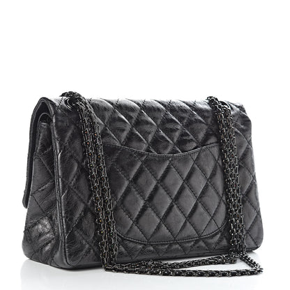 Chanel Glazed Calfskin Quilted 2.55 Reissue 226 Flap So Black 3 of 13