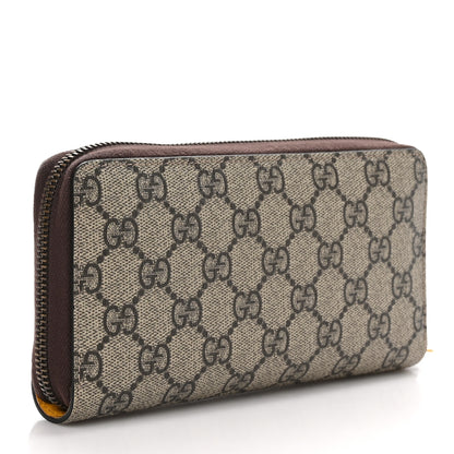 Gucci GG Supreme Monogram Neo Vintage Zip Around Wallet Beige Crop New Acero 3 of 11