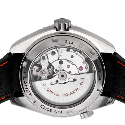 Omega Stainless Steel Calfskin 43mm Seamaster Planet Ocean GMT Co-Axial Chronometer Automatic Watch Black 232.32.44.22.01.002 4 of 5