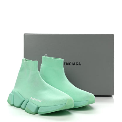 Balenciaga Technical 3D Recycled Knit Womens Speed 2.0 Transparent Sole Sneakers 37 Mint 14 of 14