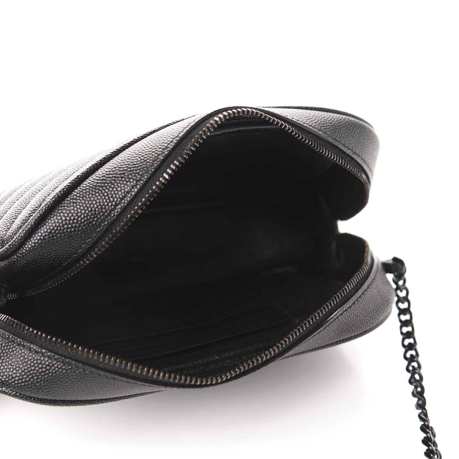 Saint Laurent Grain De Poudre Matelasse Monogram Mini Lou Camera Bag Black 5 of 10
