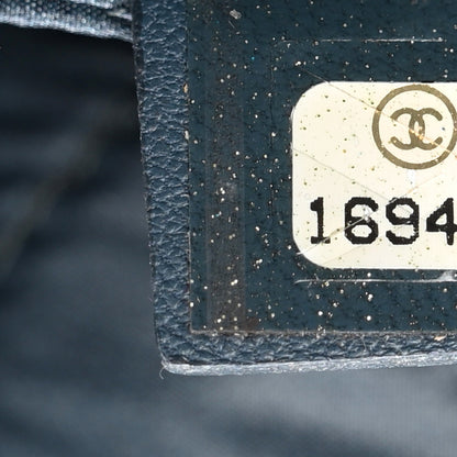 Chanel Lambskin Quilted Small Curvy Pouch Cosmetic Case Navy 7 of 11