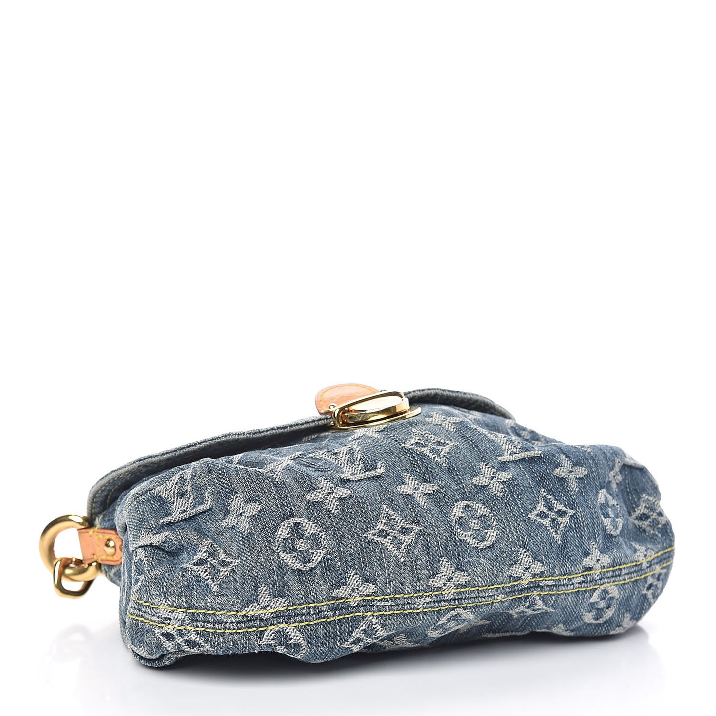 Monogram Denim Mini Pleaty Blue