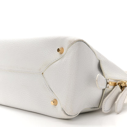 Burberry London Grainy Calfskin Small Greenwood Bowling Bag White 10 of 12