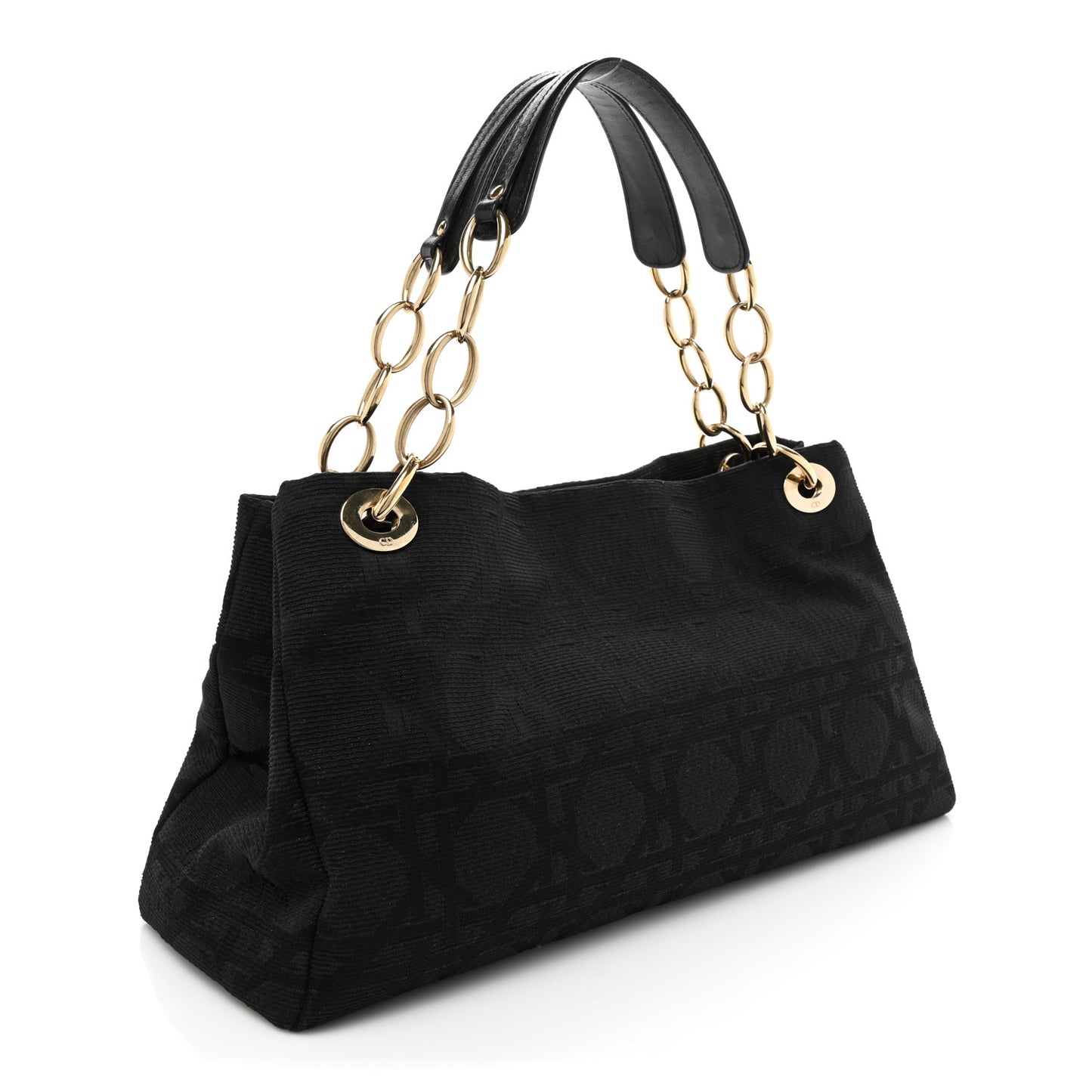 Canvas Cannage East West Tote Black
