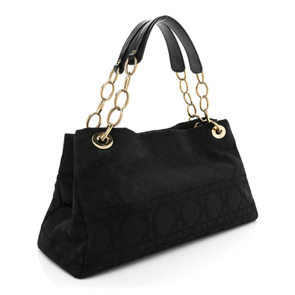 Christian Dior Canvas Cannage East West Tote Black 3 of 16