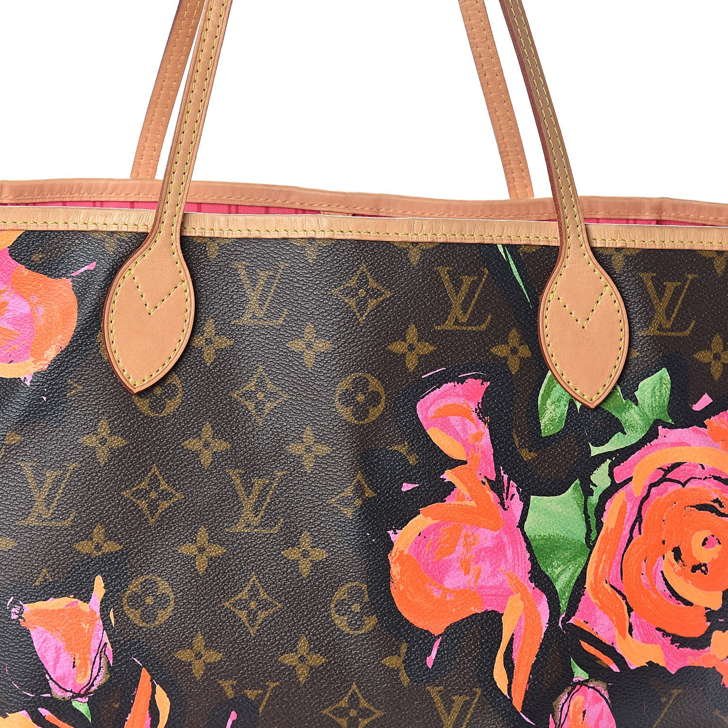 Louis Vuitton Monogram Roses Neverfull MM 8 of 15