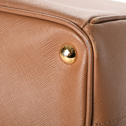 Prada Saffiano Medium Galleria Double Zip Tote Caramel 14 of 22