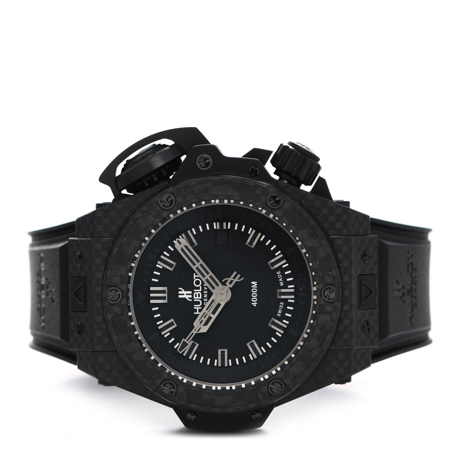 Hublot Carbon Rubber 48mm Big Bang King Power Oceanographic Automatic Watch Black 731.QX.1140.RX 2 of 4