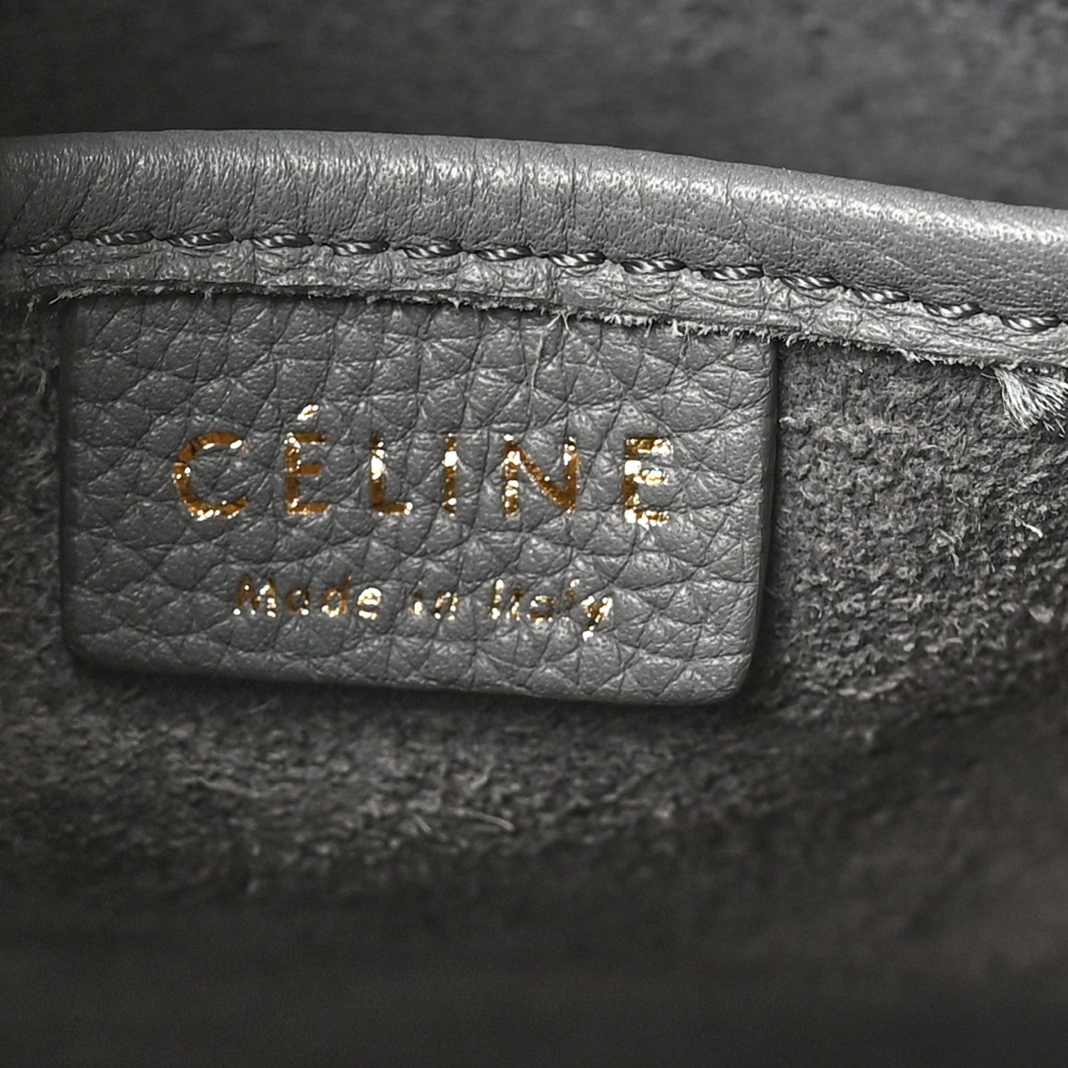 Celine Baby Drummed Calfskin Nano Luggage Kohl 6 of 10