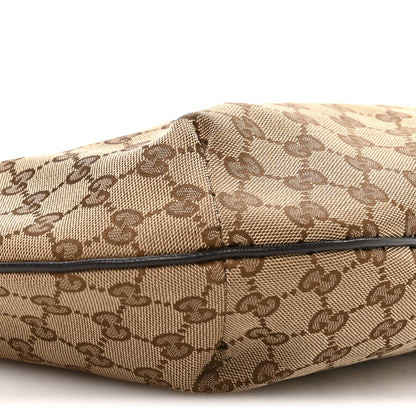 Gucci Monogram Medium Half Moon Hobo Dark Brown 8 of 9