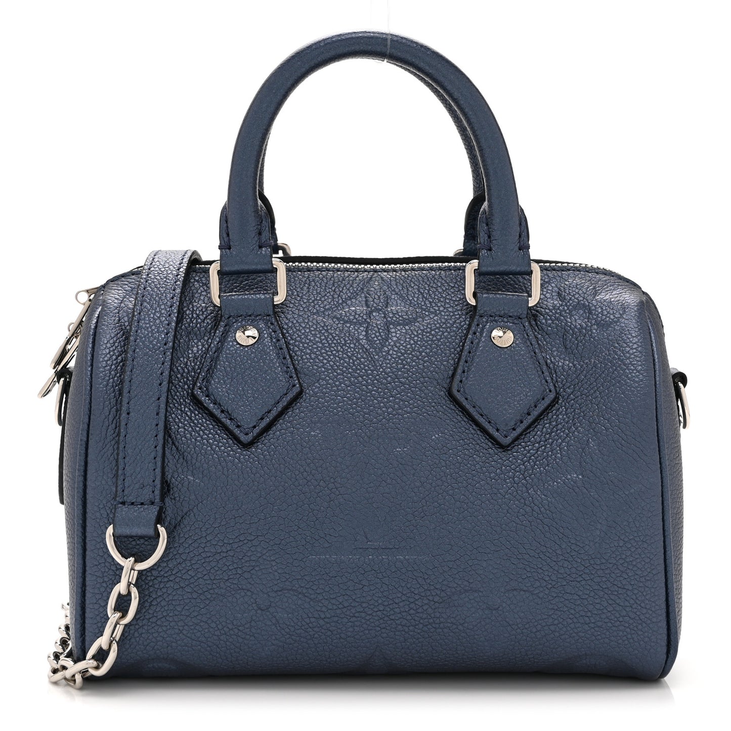 Metallic Empreinte Monogram Giant Speedy Bandouliere 20 Navy Nacre
