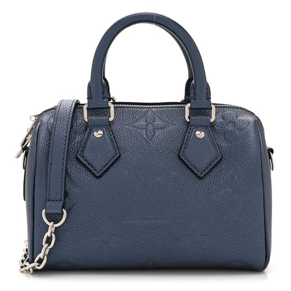 Louis Vuitton Metallic Empreinte Monogram Giant Speedy Bandouliere 20 Navy Nacre 1 of 9