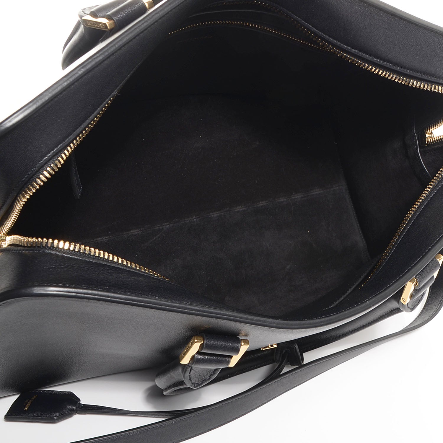 Saint Laurent Smooth Calfskin Medium Monogram Cabas Black 5 of 10