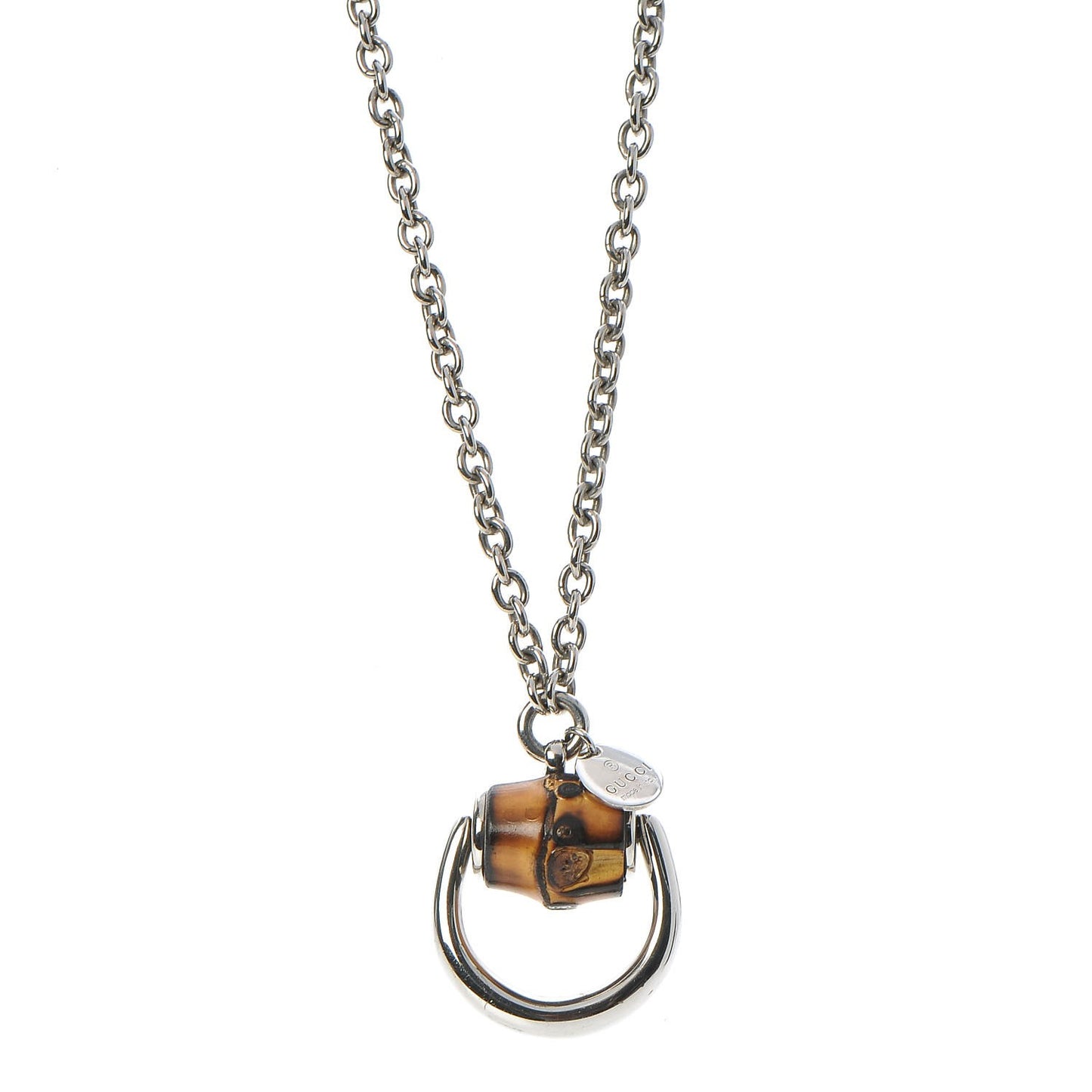Bamboo Horsebit Necklace Large Silver