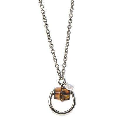 Gucci Bamboo Horsebit Necklace Large Silver 1 of 7