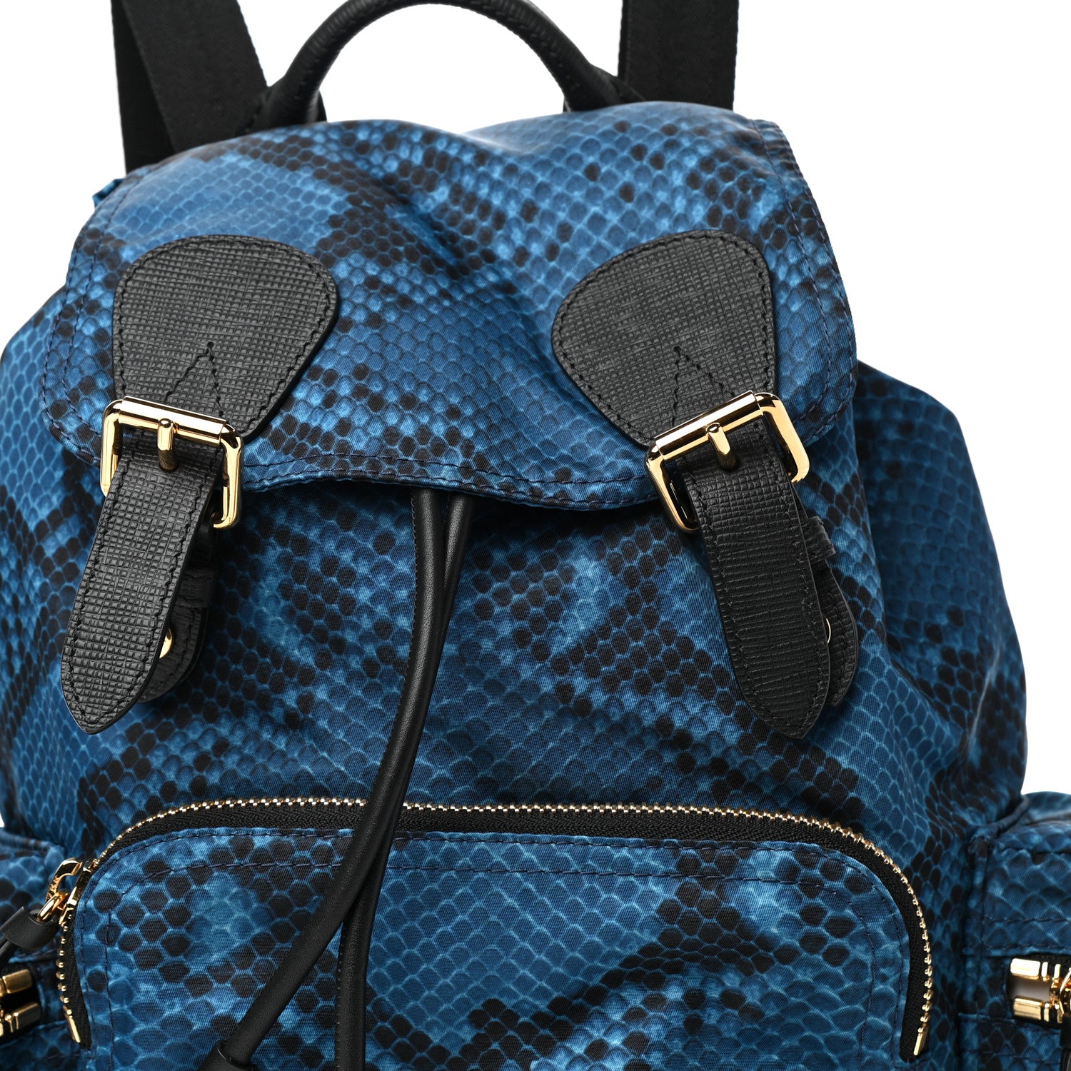 Burberry Nylon Python Print Medium Rucksack Backpack Blue 9 of 9