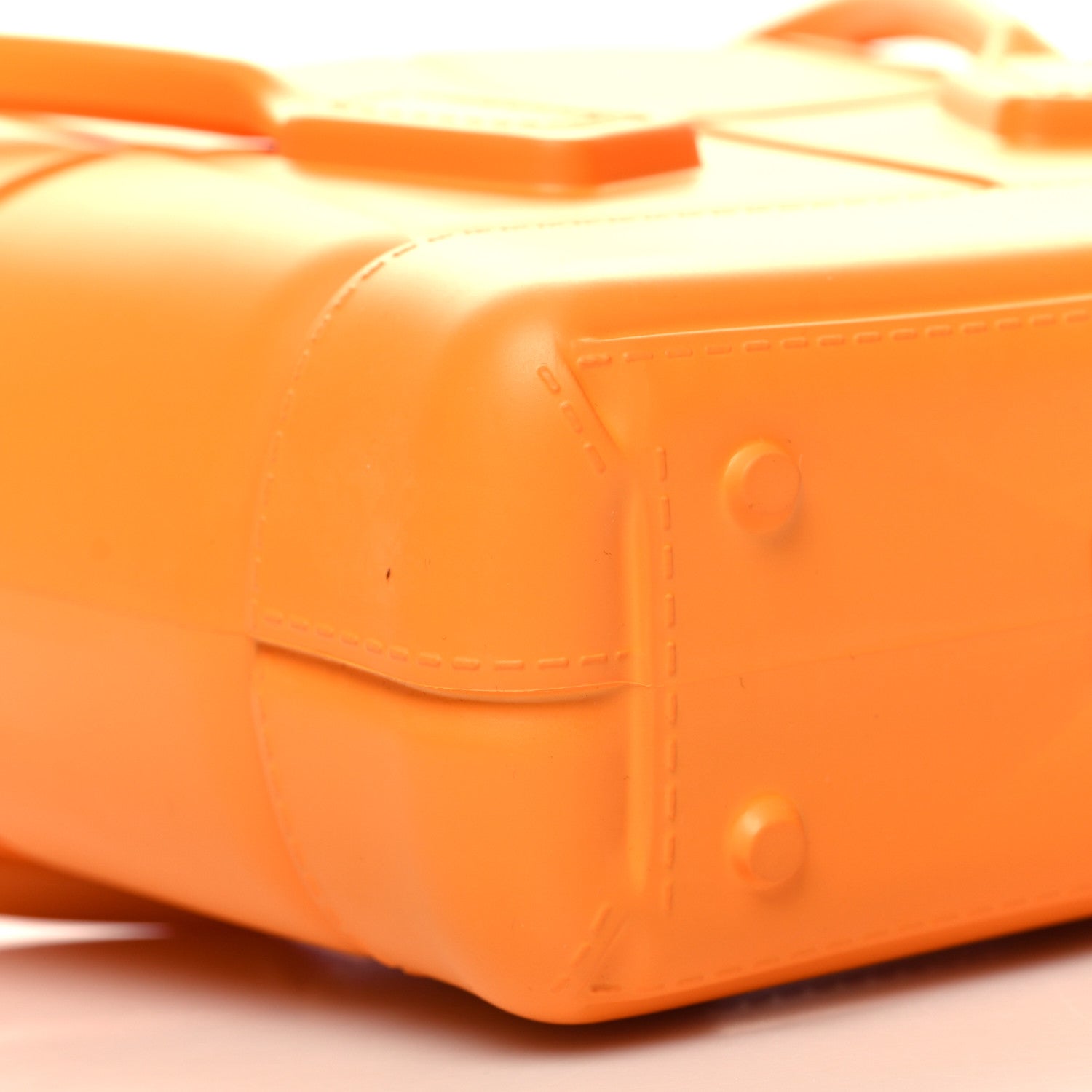 Bottega Veneta Rubber Maxi Intrecciato Mini Arco Tangerine 8 of 9