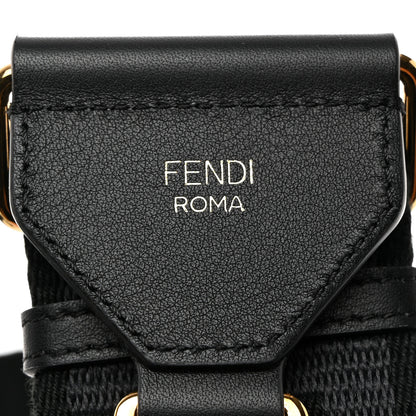 Fendi Ribbon Vitello Seta FF 1974 Adjustable Strap You Black 3 of 5
