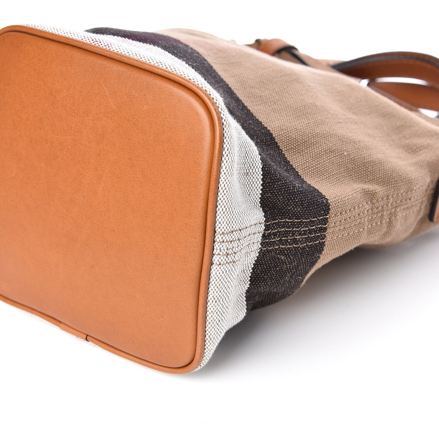 Canvas Mega Check Mini Ashby Tassel Crossbody Saddle Brown