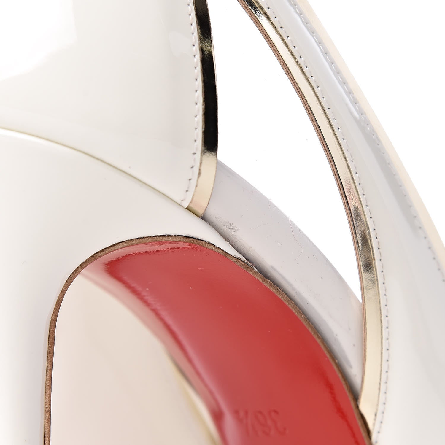 Christian Louboutin Patent PVC Specchio Cosmo 554 100 Pumps 36.5 Snow 8 of 9