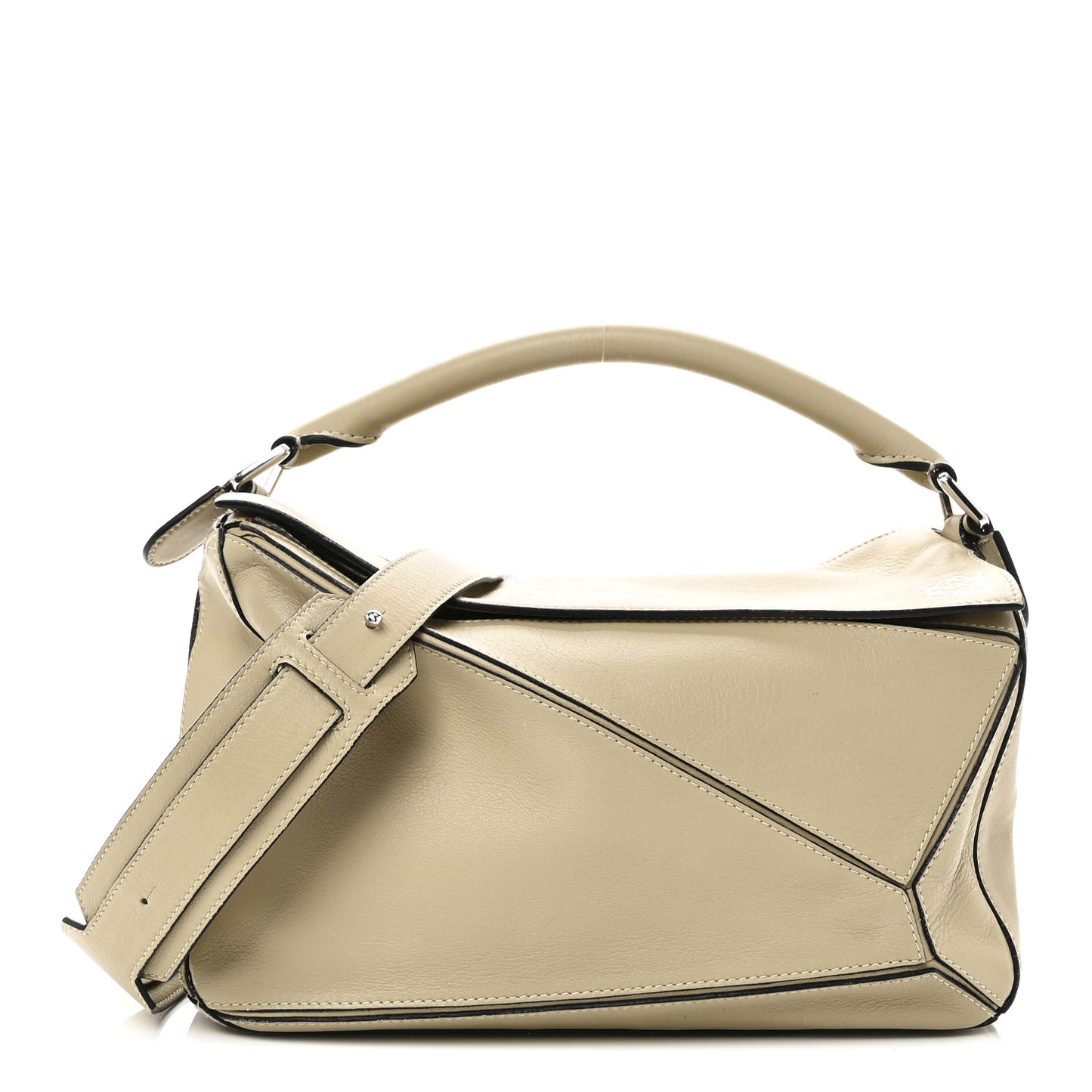Calfskin Medium Puzzle Bag Light Oak
