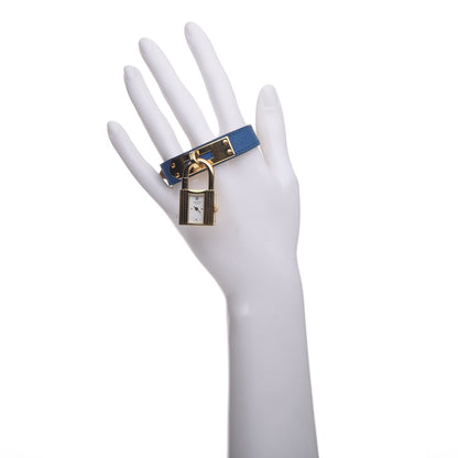 Hermes Stainless Steel Courchevel 20mm Kelly Cadena Quartz Watch Bleu France 2 of 7