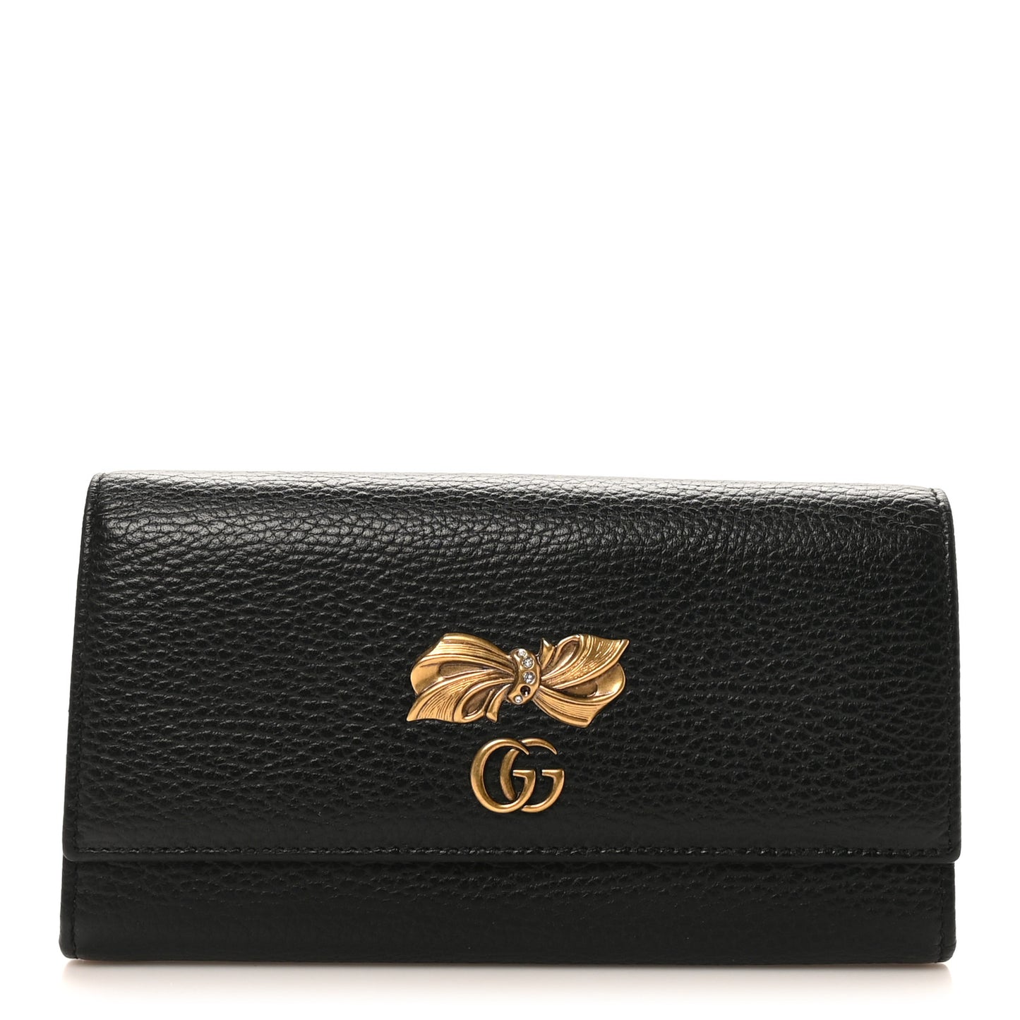 Calfskin Garden Continental Wallet Black