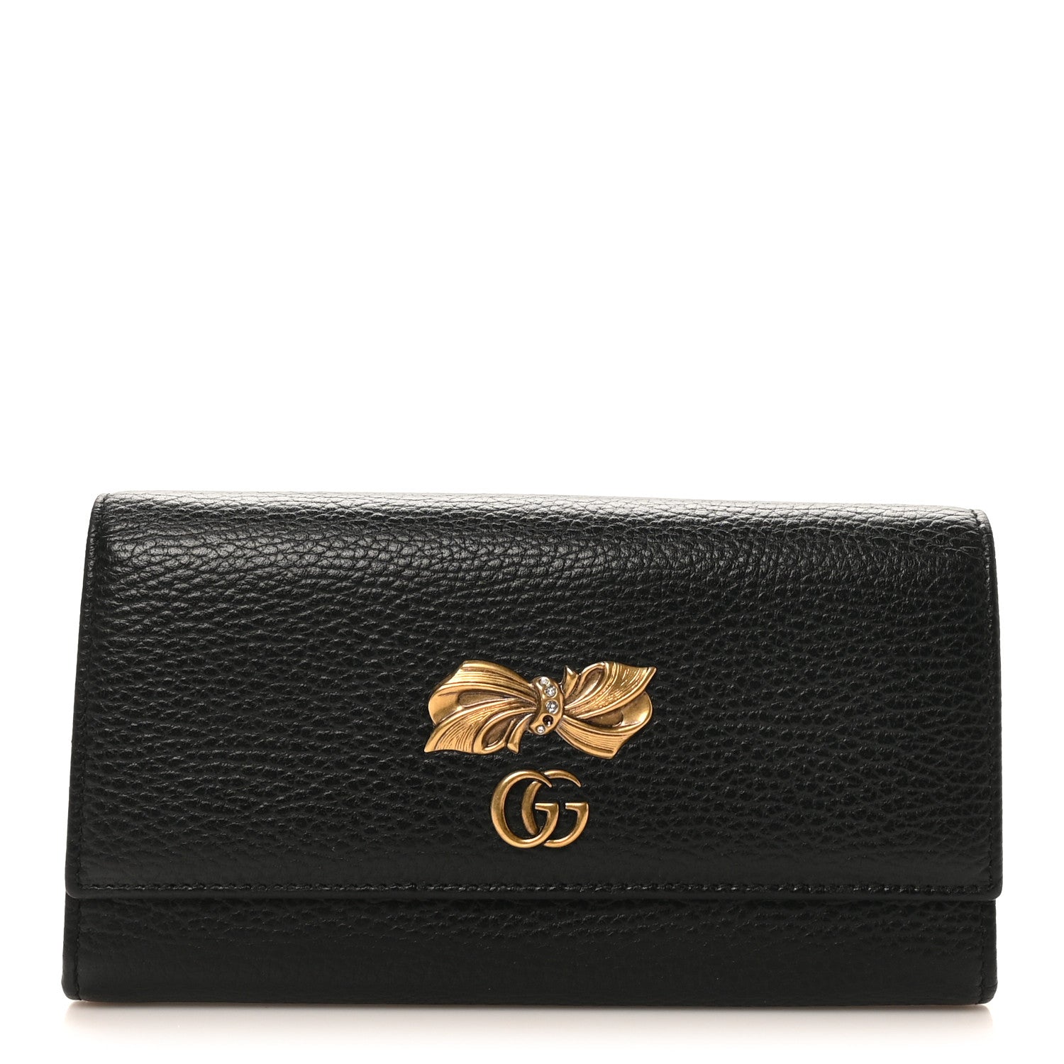 Gucci Calfskin Garden Continental Wallet Black 1 of 9