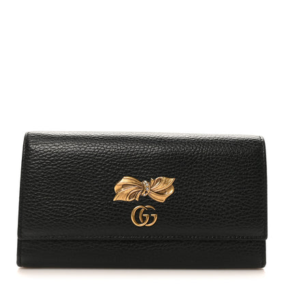 Gucci Calfskin Garden Continental Wallet Black 1 of 9