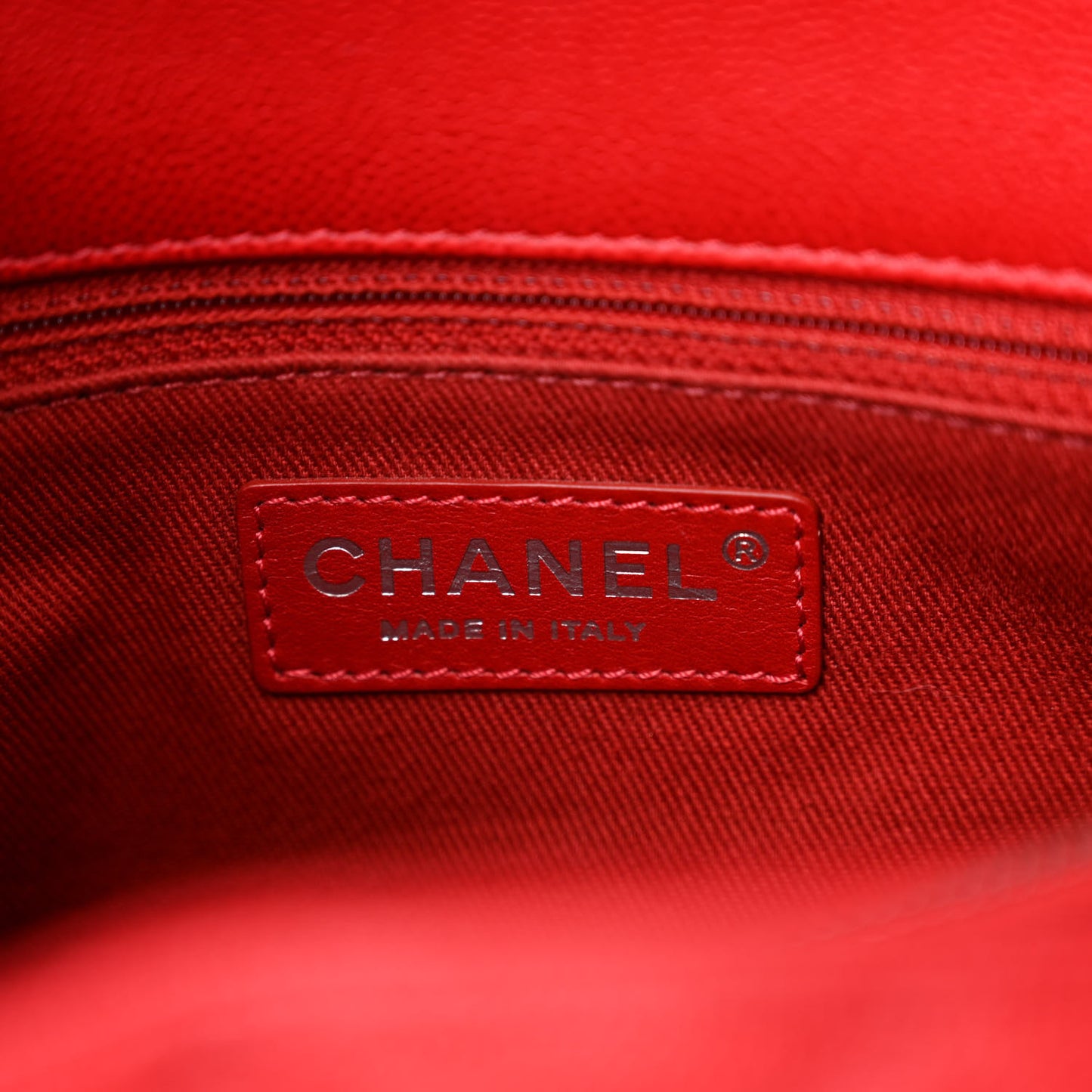 Caviar Quilted Small Coco Handle Flap Red