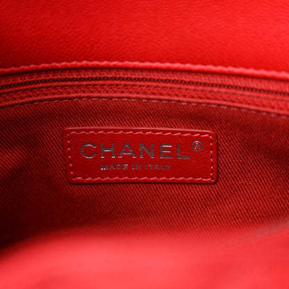 Chanel Caviar Quilted Small Coco Handle Flap Red 6 of 10
