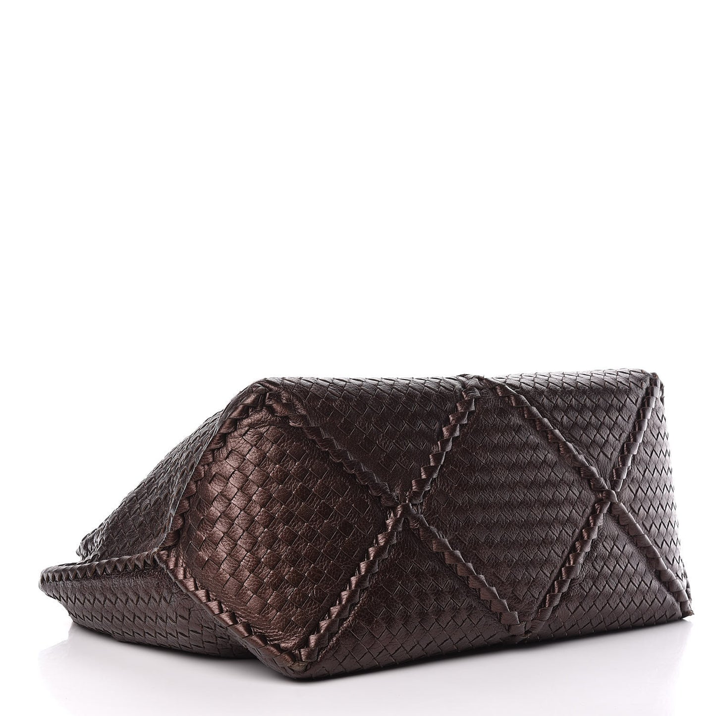 Cervo Intrecciato Shoulder Bag Brown