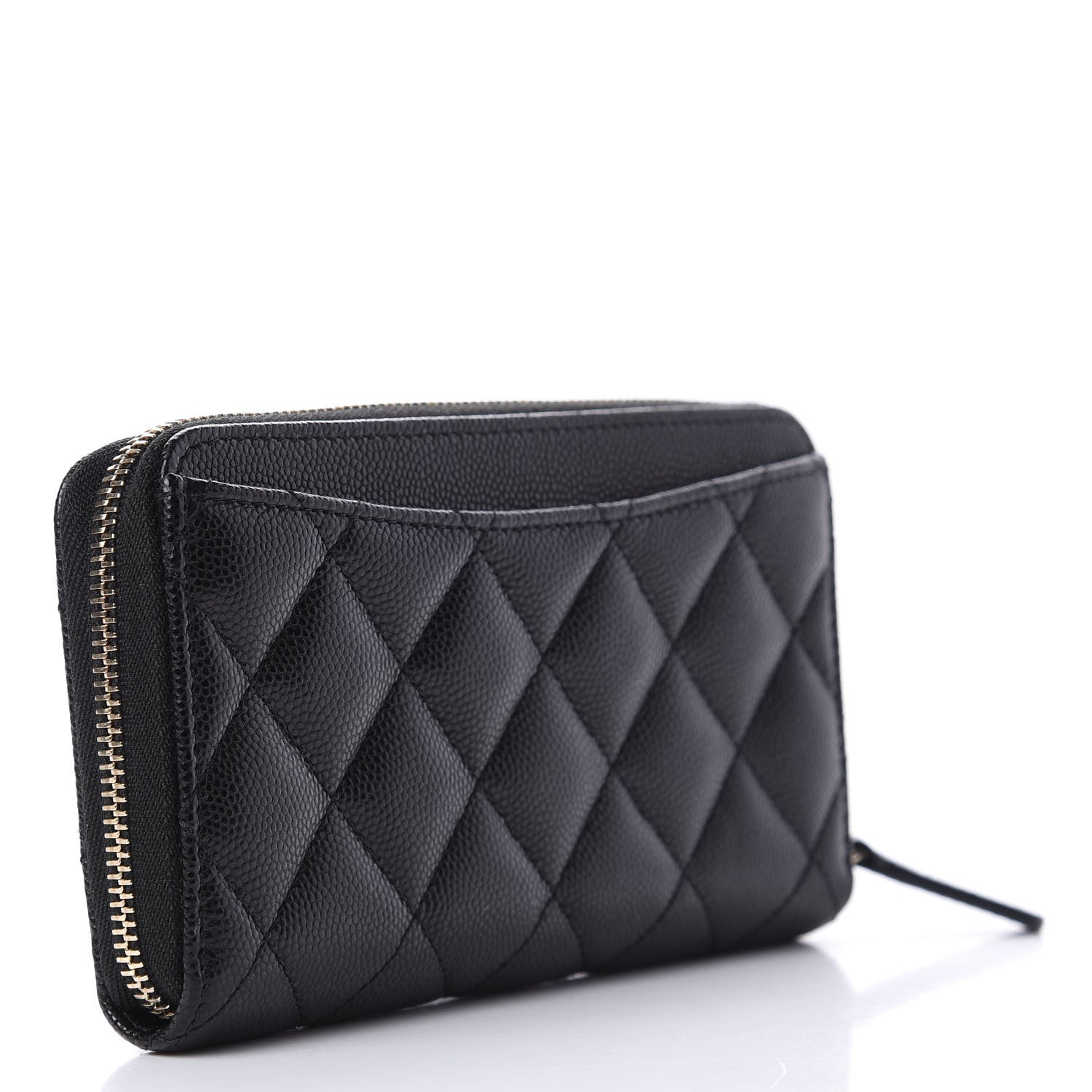 Chanel Caviar Quilted Small Zip Around Wallet Black 3 of 11