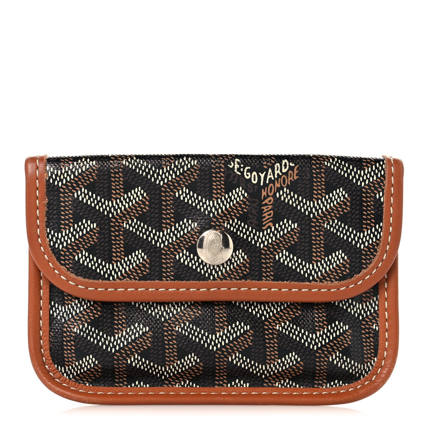 Goyard Goyardine Mini Anjou Pouch Black Gold 1 of 6