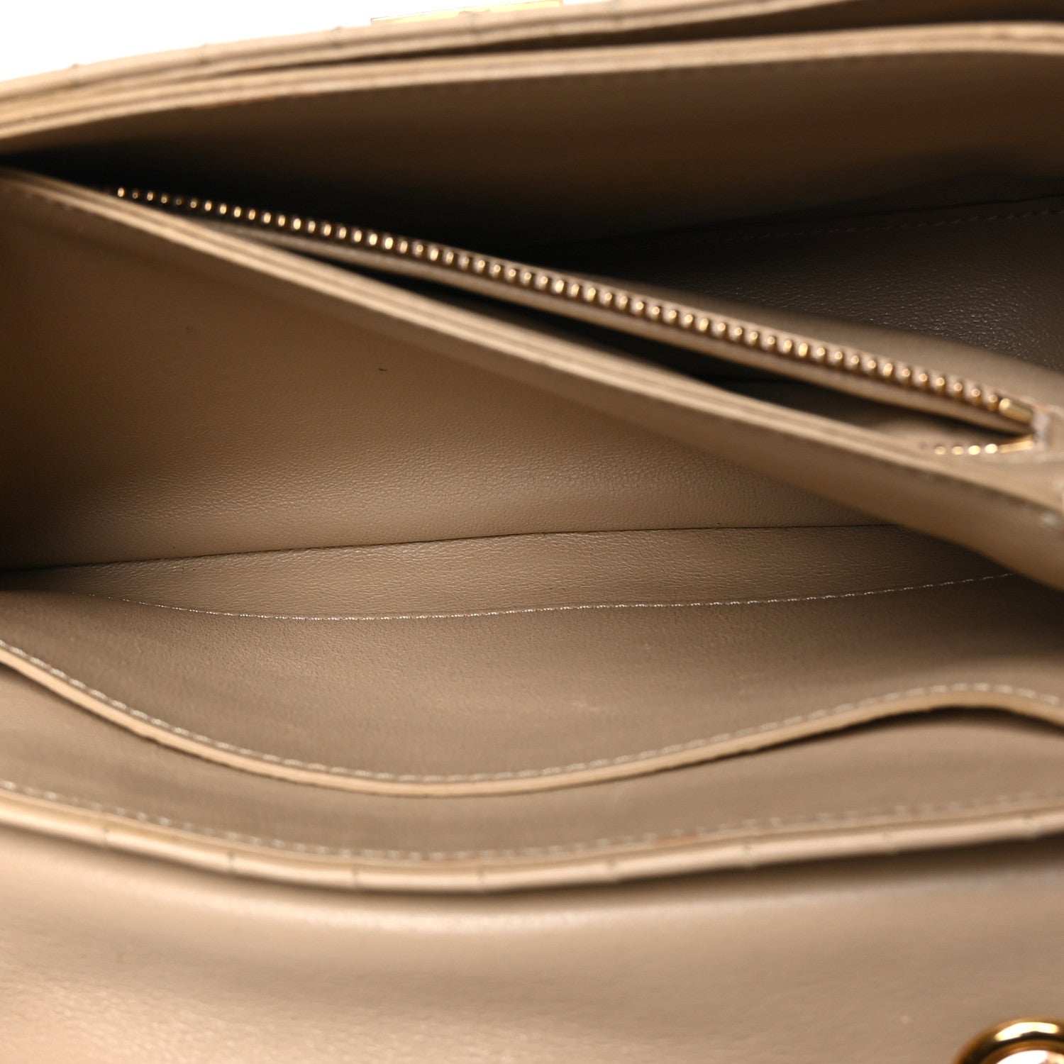 Celine Calfskin Quilted Medium C Bag Light Beige 6 of 10