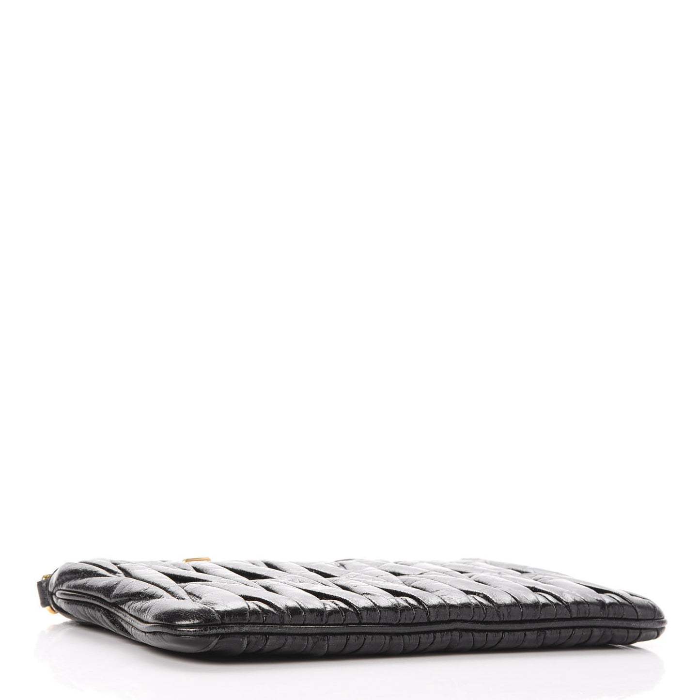 Nappa Lux Matelasse Wristlet Black
