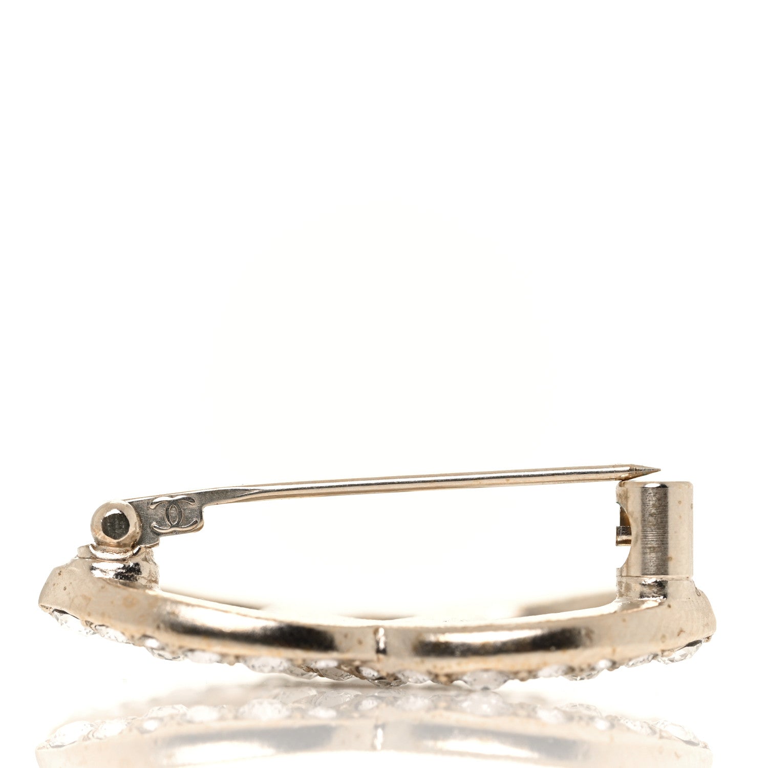 Chanel Crystal Palais Garnier CC Brooch Gold 4 of 6