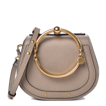 Chloe Calfskin Suede Small Nile Bracelet Bag Motty Grey 1 of 8