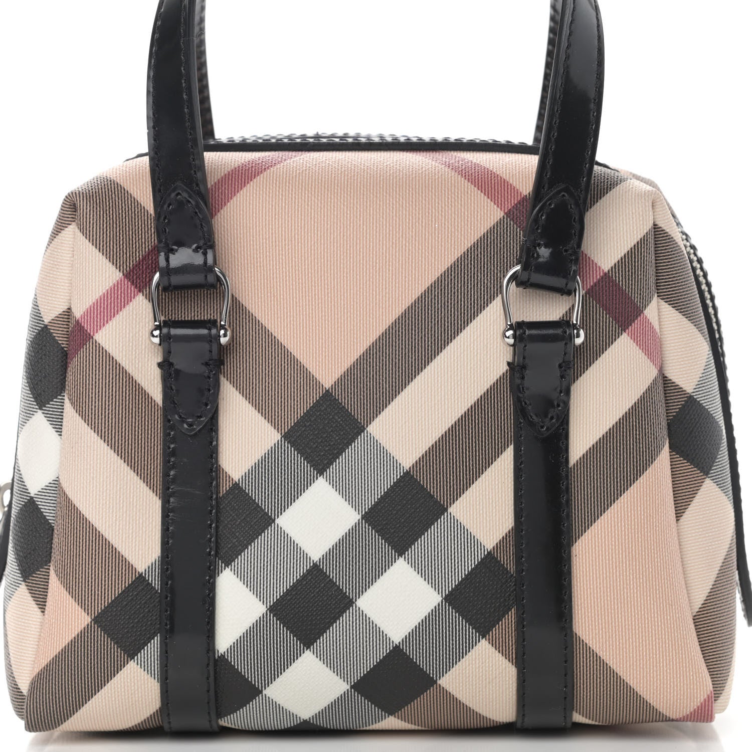 Burberry Nova Check Small Boston Bag Mini Black 9 of 12
