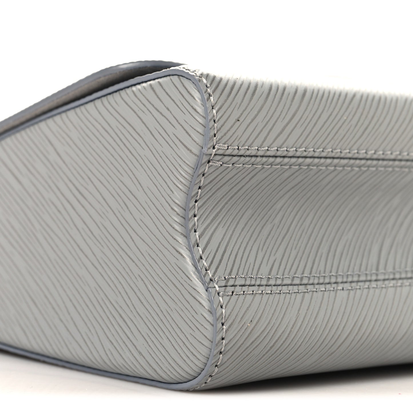 Epi Moonstone Twist Shoulder Bag MM Grey