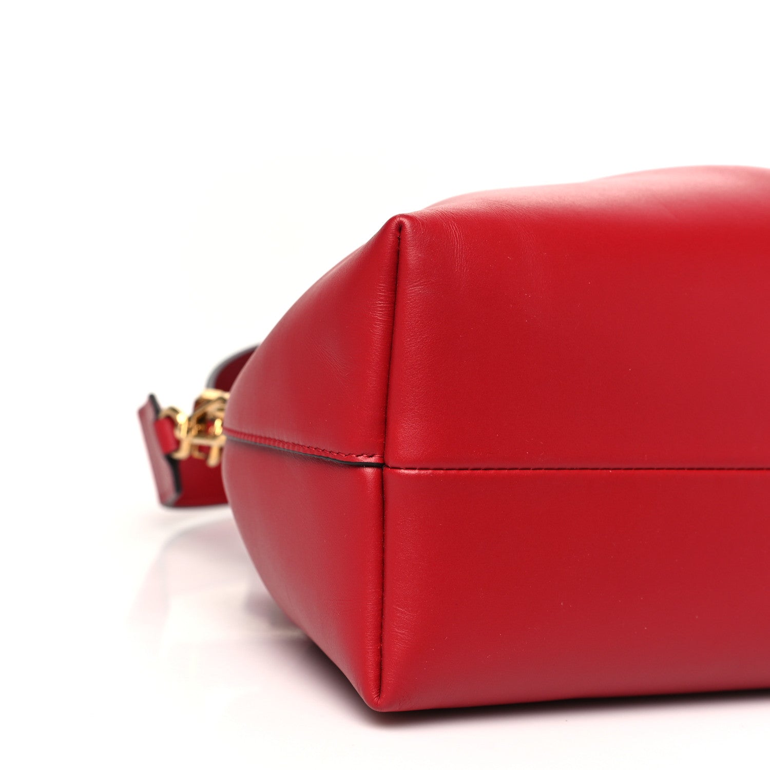 Jimmy Choo Soft Shiny Calfskin Bon Bon East West Bucket Bag Ruby Red 8 of 9