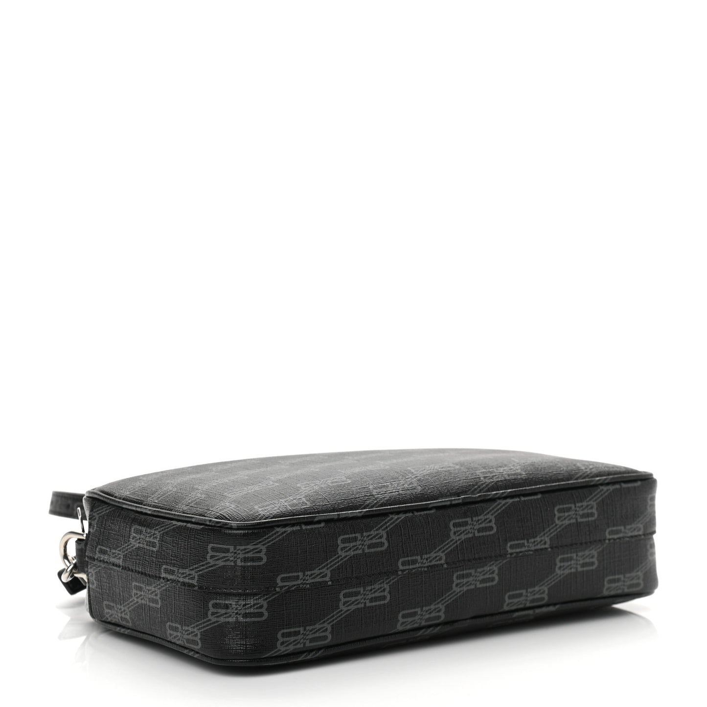 Coated Canvas BB Monogram Medium Signature Camera Bag Black Grey
