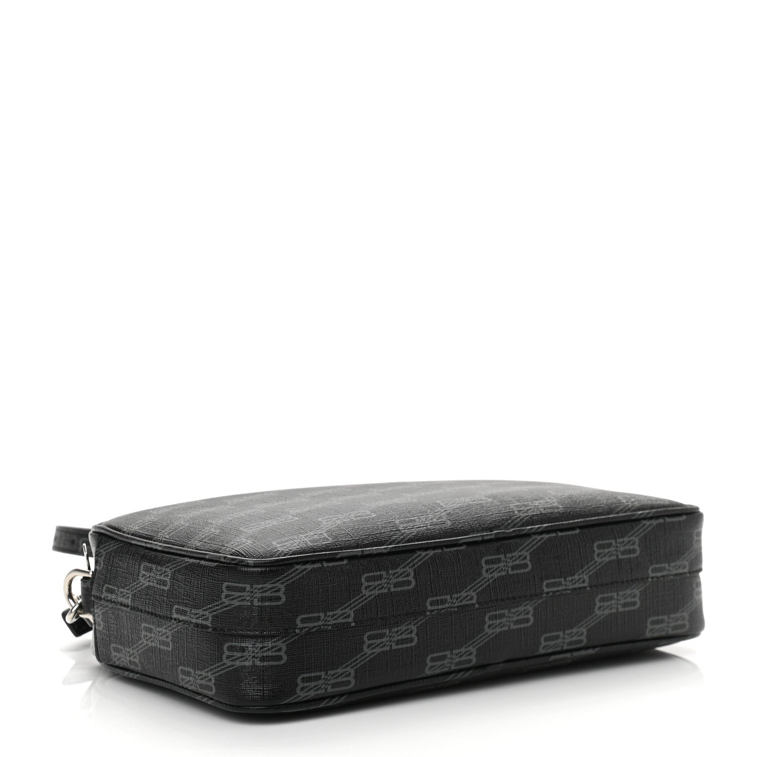 Balenciaga Coated Canvas BB Monogram Medium Signature Camera Bag Black Grey 3 of 10