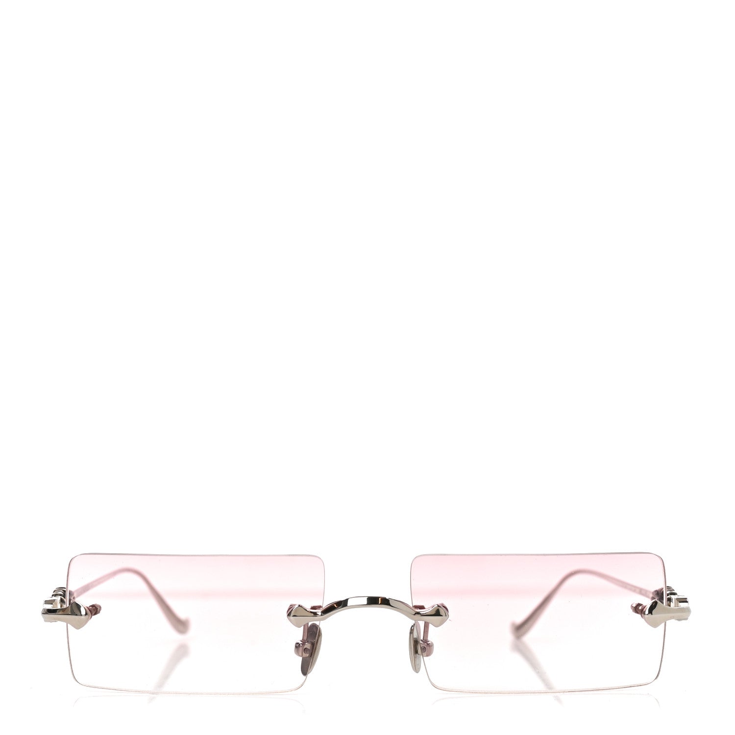 Chrome Hearts Metal Hellz Bellz Rimless Sunglasses Silver Pink 2 of 6